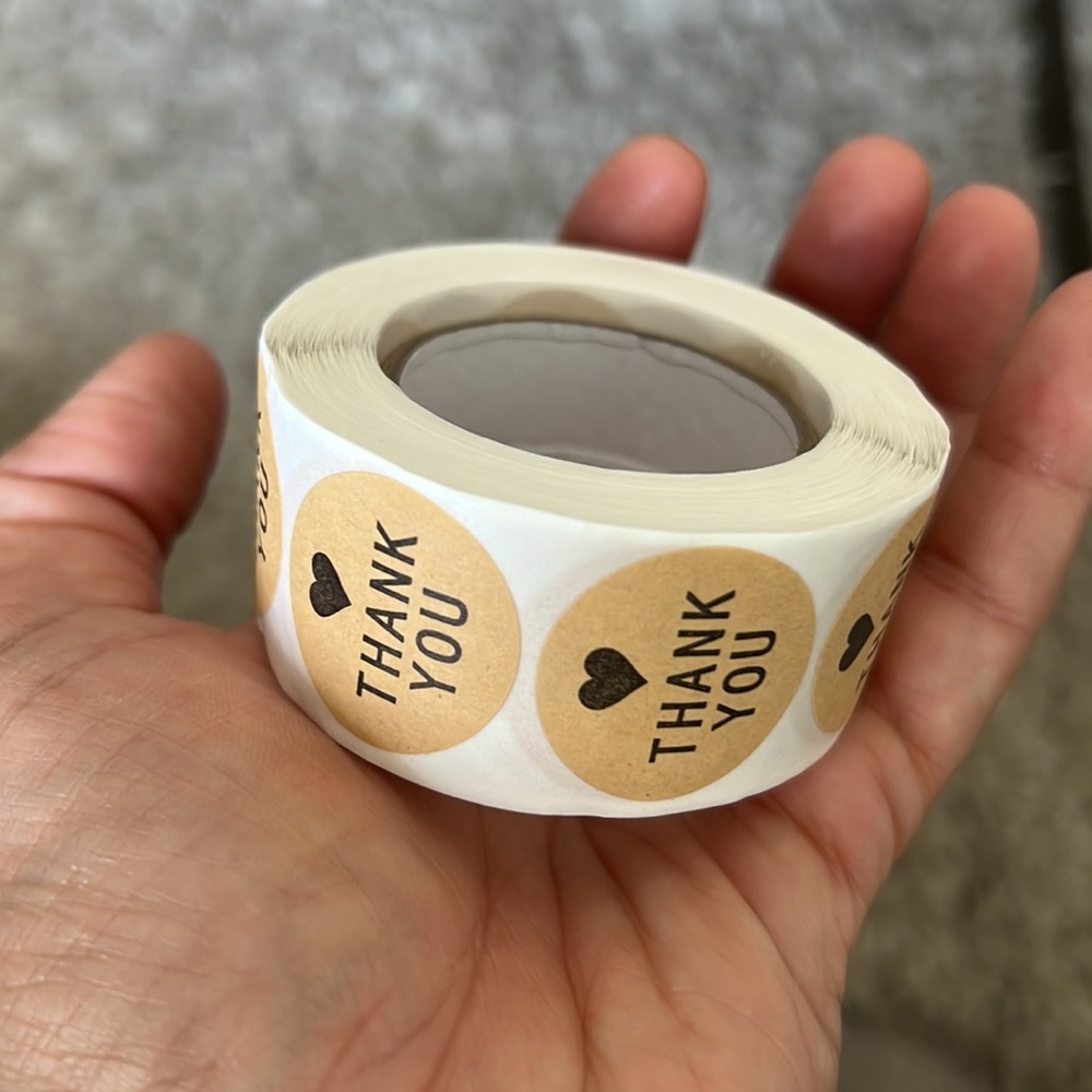3/$20📦 roll of 500 1” Kraft paper stickers🌟HOST PICK🌟 - Picture 3 of 3